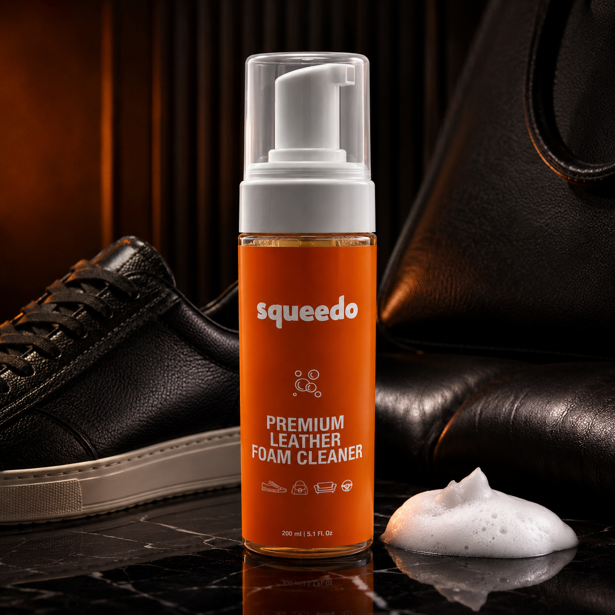 Squeedo Premium Leather Foam Cleaner, product view 4