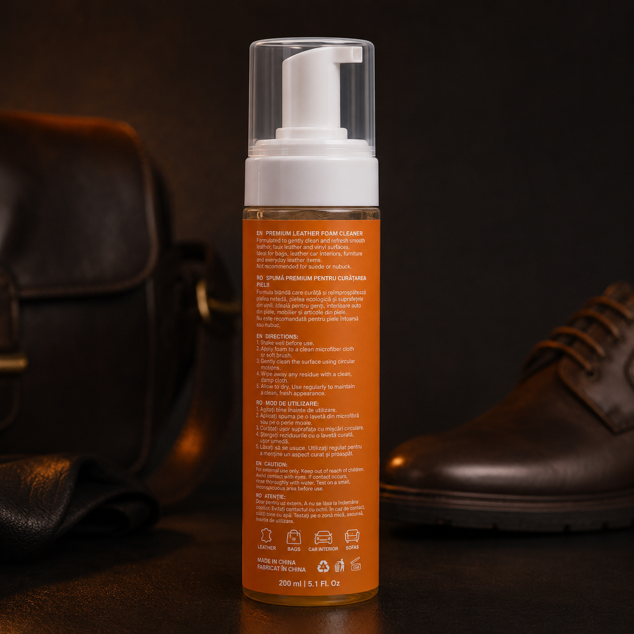 Squeedo Premium Leather Foam Cleaner, product view 3