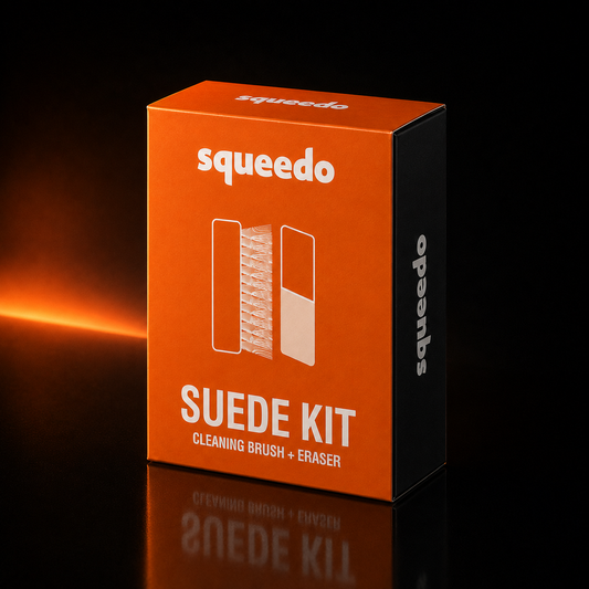 Squeedo Suede & Nubuck Cleaning Kit, brush and dual-action eraser